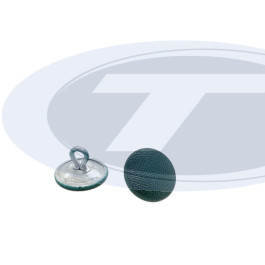 Knopf m. Öse, Ø 16mm, gekörnt, moosgrün