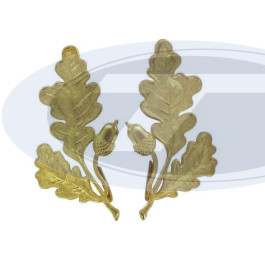 Krageneichenlaub, groß, gold (Paar)