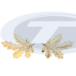 Krageneichenlaub, 4 BL, 2 Eicheln gold