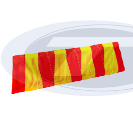 Ordensspange für die Befestigung von 4 Orden  halb hochrot / halb goldgelb  (Vorderseite)