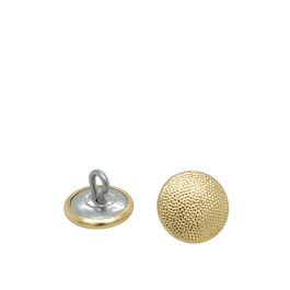 FW-Knopf m. Öse, Ø 16mm, gekörnt, gold
