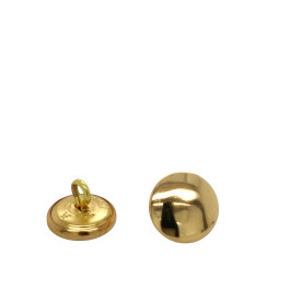 FW-Knopf m. Öse, Ø 16mm, glatt, gold