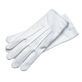 Handaschuhe weiss mit Naht