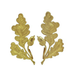 Krageneichenlaub, groß, gold (Paar)