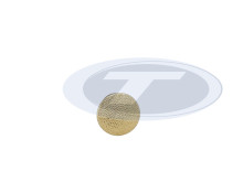 FW-Knopf m. Schraubhülse Ø 16mm, gekörnt, gold