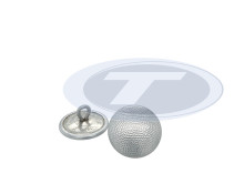 Knopf m. Öse, Ø 20,5mm, gekörnt, alum