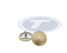 FW-Knopf m. Öse, Ø 20,5mm, gekörnt, gold