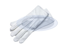 Handaschuhe weiss mit Naht