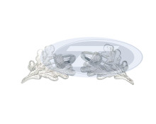 Krageneichenlaub 1 gr. 1 kl.  Eichel  silber