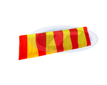 Ordensspange für die Befestigung von 4 Orden  halb hochrot / halb goldgelb  (Vorderseite)