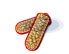 Schulterstücke, gold, rot national  (Offiziere PBSV)