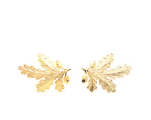 Krageneichenlaub, 4 BL, 2 Eicheln gold