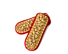 Schulterstücke, gold, rot national  (Offiziere PBSV)